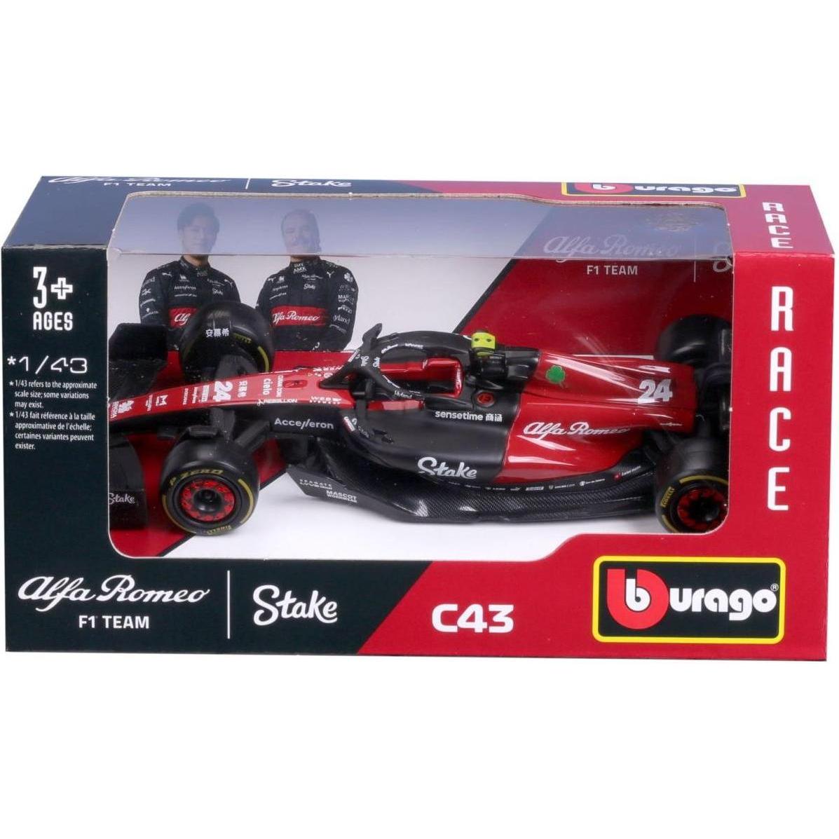 Thumbnail - Bburago Alfa Romeo F1 Team Stake C43 1/43 Guanyu 2023