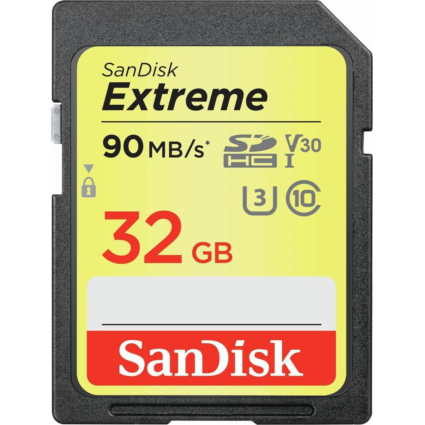 Thumbnail - SanDisk Extreme SDHC U3 2-Pack (32 GB, SDHC, U3, UHS-I), Speicherkarte, Schwarz, Rot, Gelb