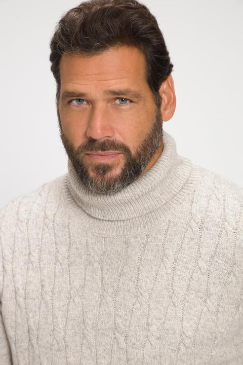Actual product image JP1880 Sweater, cable design, turtleneck (XXL)