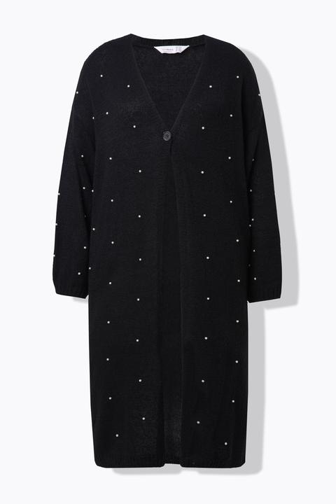 Produktbild Miamoda Long-Strickjacke, Zierperlen, Ballon-Langarm (58)