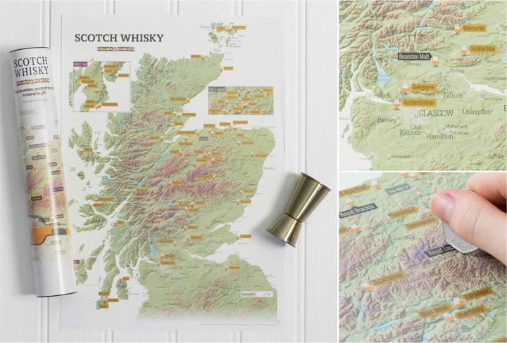 Actual product image Whisky Distilleries Collect and Scratch Print