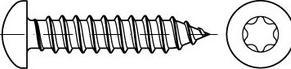 Actual product image Self-tapping screw DIN 7981 LIKO with hexagon socket 5.5 x 60 -C-T25 Galvanised steel with point (250 Screws per piece)