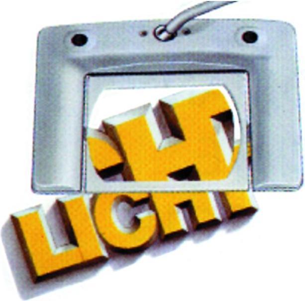 Actual product image Waldmann LED rectangular magnifier light without stand