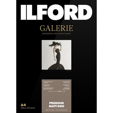 Ilford Galerie Premium Duo Matt 200 g/m² A3+ 50 Blatt (200 g/m², A3+, 50 x), Fotopapier