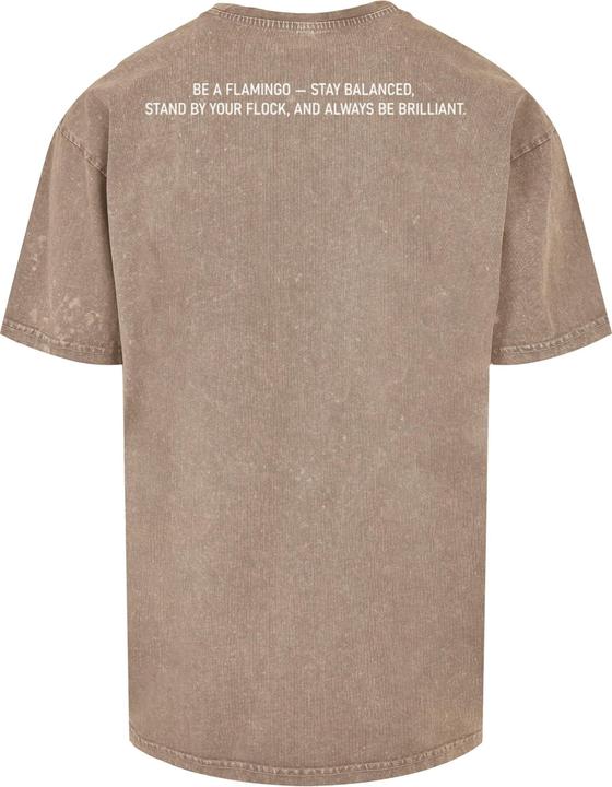 Actual product image Merchcode Flamingo Acid Washed Heavy Oversized Tee - 116899 (S)