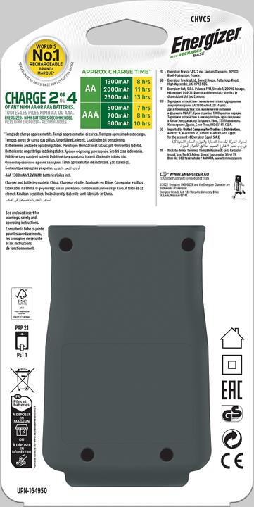 Immagine prodotto Energizer Base (1 pz., AA, AAA, 1300 mAh, Batteria + Caricabatterie)