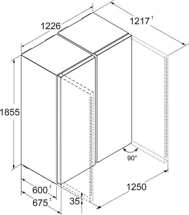 Actual product image Liebherr Liebherr-Side-by-Side-Kombination-XRFsf 5245-22-997204651 (399 l)