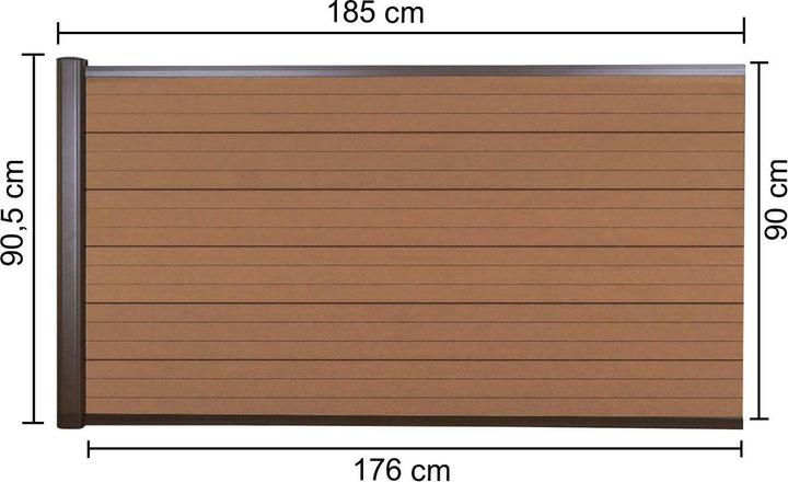 Produktbild JOHN316 WPC Sichtschutzzaun Savon (185 cm)