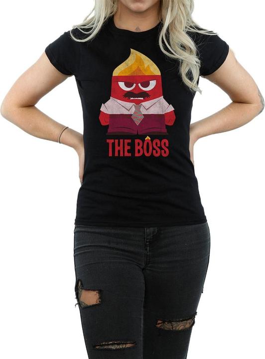Actual product image Disney Womens/Ladies Inside Out Anger The Boss Cotton T-Shirt (L)