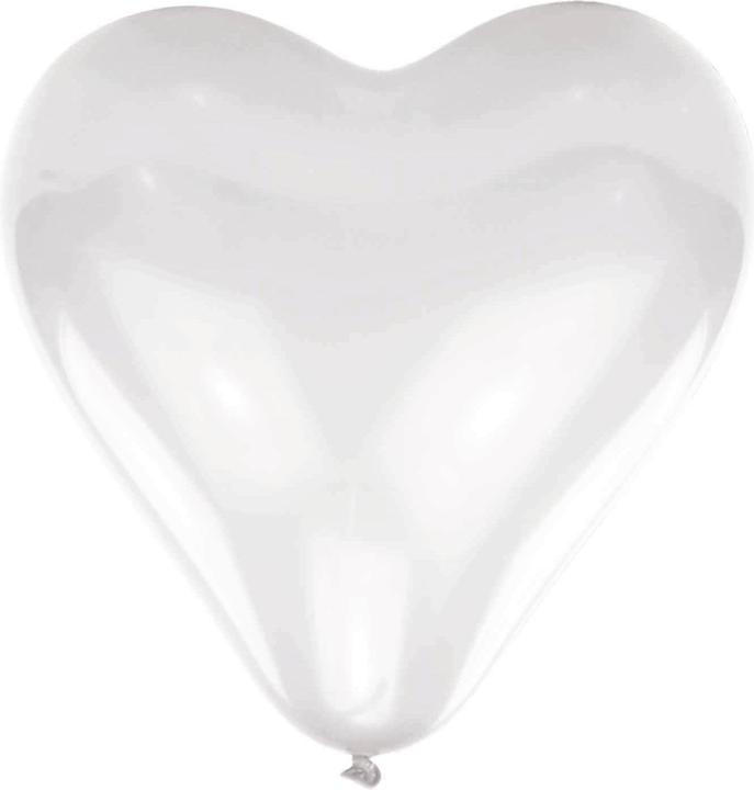 Produktbild Amscan 10 Latexballonsballons Herzen Weiss 40,6 cm / 16' (10 x)