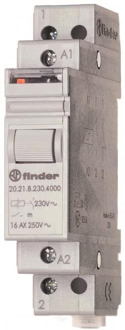 Immagine prodotto Finder Alimentazione 230VAC 20.21.8.230.4000 serie 20 per guida DIN 1S 16A 20.21.8.230.4000 (202182304000)