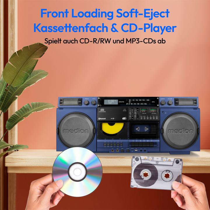 Produktbild Medion LIFE® P66538 Retro-Boombox (DAB+, Bluetooth)