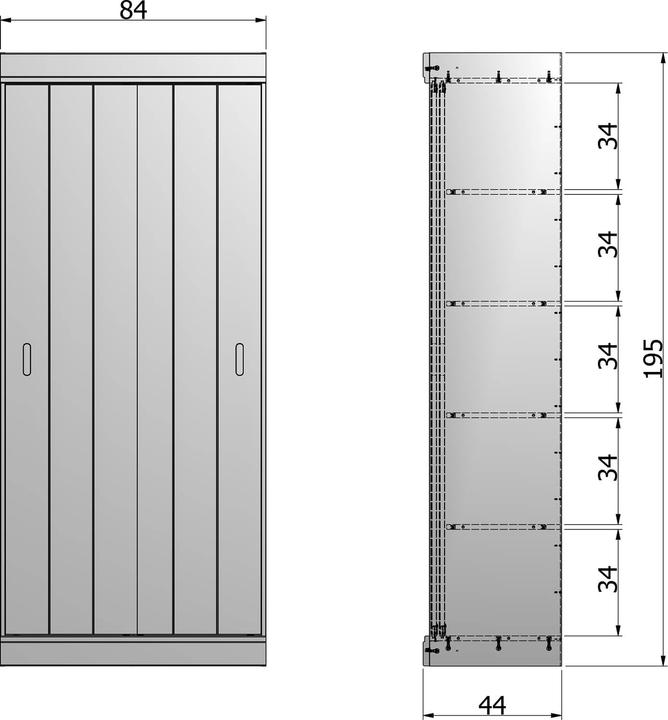 Produktbild Woood Row (85 x 44 x 195 cm)