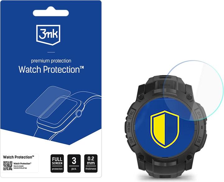 Actual product image 3MK Smartwatch-Displayschutzfolie Watch FlexibleGlass für Garmin Instinct 3 Tactical Edition 50 mm