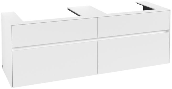 Actual product image Villeroy & Boch Collaro washbasin cabinet 1600x548x500 mm, 4 drawers, for 2 washbasins, C02400 (167 x 50 x 54.80 cm)