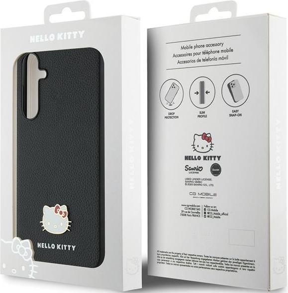 Produktbild Hello Kitty HKHCSA55PGHDLMK A55 A556 czarny/black hardcase Metal Logo Kitty Head (Samsung Galaxy A55)