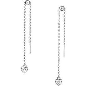Liu Jo, Ohrringe, Essential Long Steel Heart Earrings LJ2172