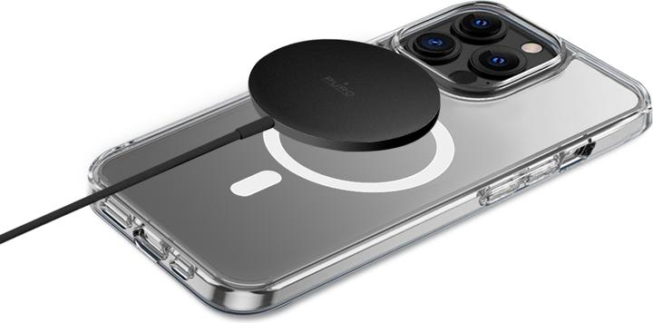 Actual product image Puro Magnetic Charging Cable USB-C Magsafe - Ładowarka bezprzewodowa indukcyjna 15W (czarny) (15 W)