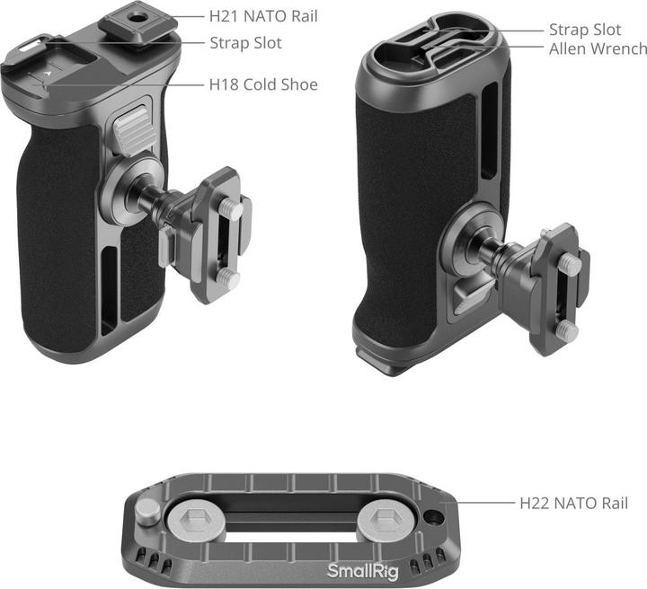 Produktbild SmallRig HawkLock H21 Quick Release Rotating Side Handle Kit 4485 (Griff)
