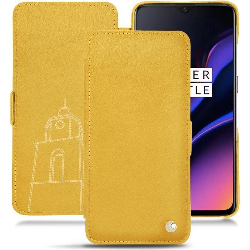 Noreve Lederschutzhülle horizontal (OnePlus 6T), Smartphone Hülle, Orange