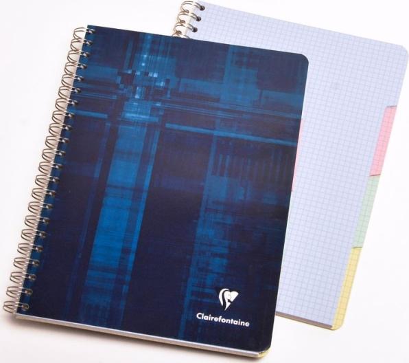 Image du produit Clairefontaine Spiralheft mit Register (11 x 17 cm, Quadrillé, Couverture rigide)