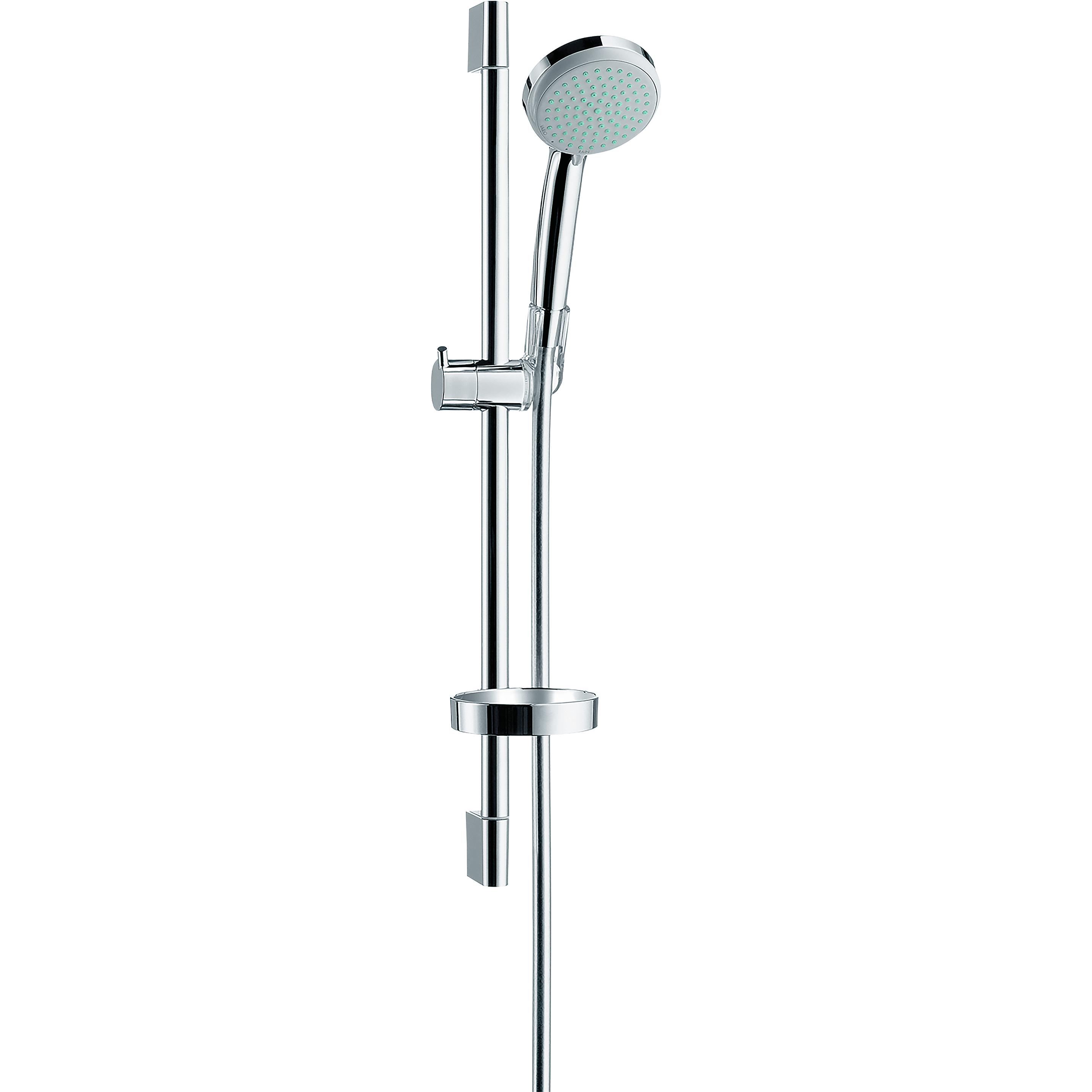 hansgrohe, Soffione doccia, Croma 100 sistema doccia cromo (4 Tipi di raggi, 18 l/min)