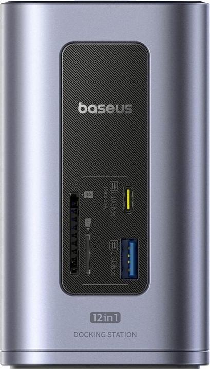 Actual product image Baseus USB-C Hub NU1 Air Spacemate, 12in1, Grey (USB-C, 12 ports)