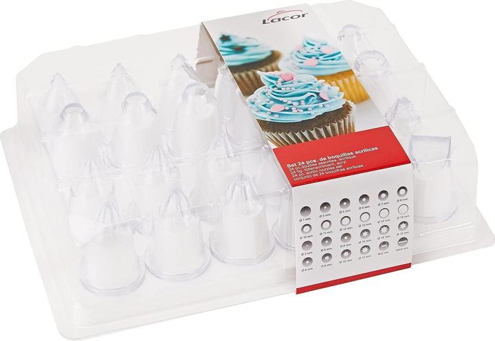 Actual product image Lacor assorted acrylic sockets 24 pieces (Nozzle)
