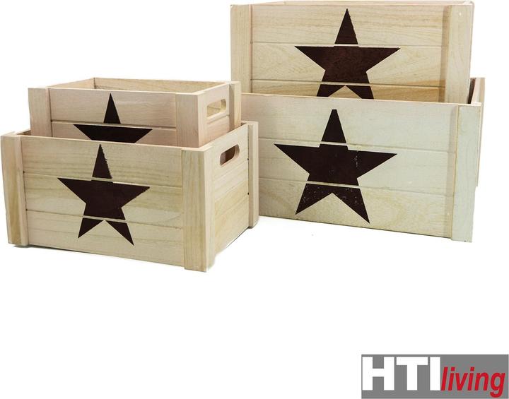 Produktbild HTI-Living Holzkisten-Set (31 cm, 4x)