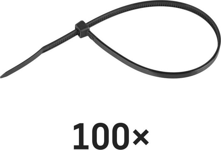 Produktbild Emos Kabelbinder 200×3,5, schwarz, 100 Stk (Kunststoffkabelbinder, 200 mm, 100 Stk.)