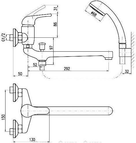 Produktbild Domoletti BATH FAUCET SAZAVA DSA557.5/1