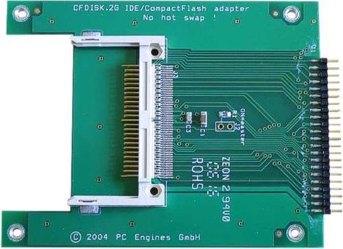 Actual product image PC Engines CF2G - IDE to CompactFlash adapter, 44 pin / 2.5"