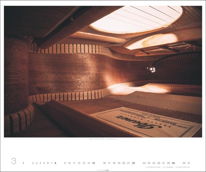 Produktbild Architecture in Music Kalender 2026 - Musikinstrumente von innen (55 x 46 cm)