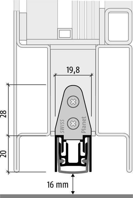 Produktbild Planet Türabsenkdichtungen MF