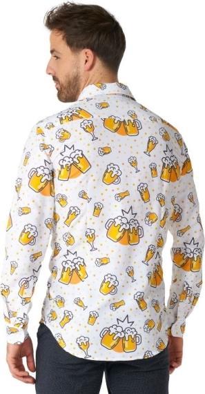 Actual product image OppoSuits Suitmeister Beer White - Heren Overhemd - Bier Kostuum - Carnavalskleding - Shirt - Wit - Maat: XXL (XXL)