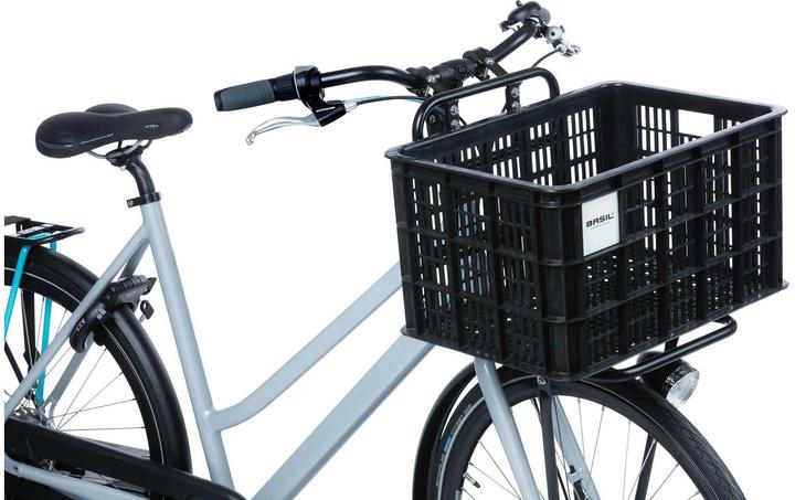 Actual product image Basil bike box L 40L, plastique recyclé, noir (40 l)