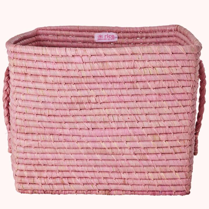 Rice Cestino in rafia quadrato