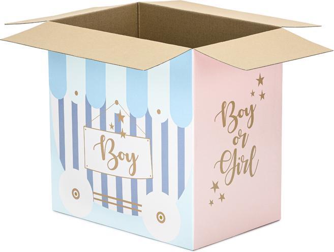 Image du produit Partydeco Boîte à ballons - garçon ou fille, 60x40x60cm (1 pkt / 5 pc.) (5 pcs)