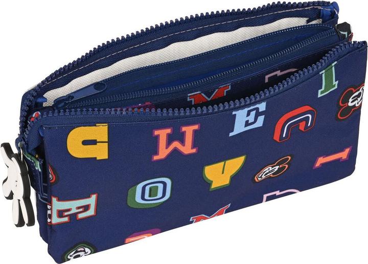 Actual product image Mickey Mouse Club House Triple multipurpose case Mickey Mouse Clubhouse Only one Navy blue 22 x 12 x 3 cm