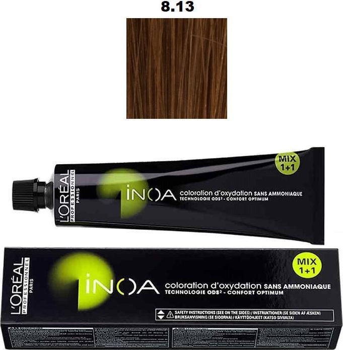 Produktbild L'Oréal Professionnel Inoa (8,13 Hellblond Asch Gold)