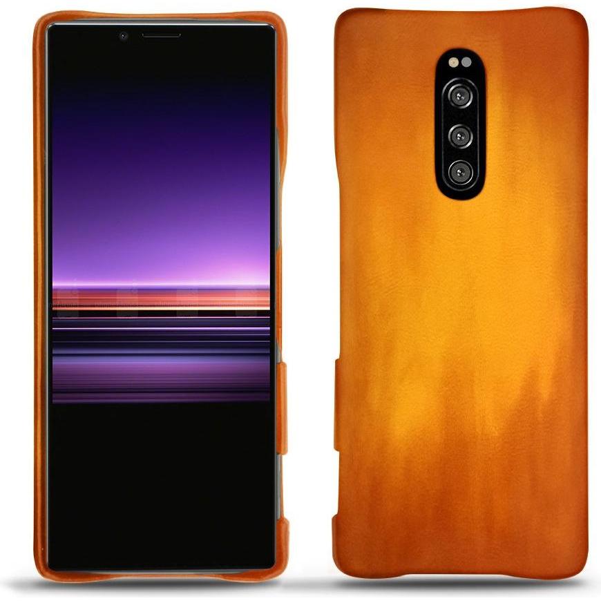 Noreve Lederschutzhülle (Sony Xperia 1), Smartphone Hülle, Orange