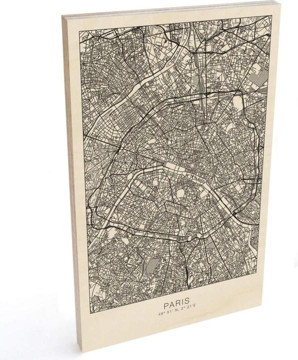 Actual product image Trenddeko City map Paris (20 x 30 cm)