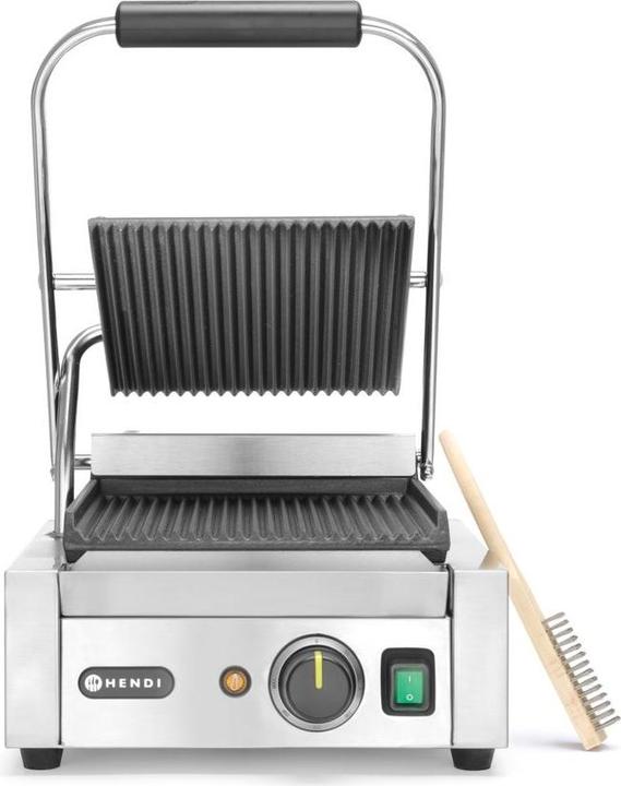 Hendi Professional contact grill Gastro EINZEL - top and bottom grooved