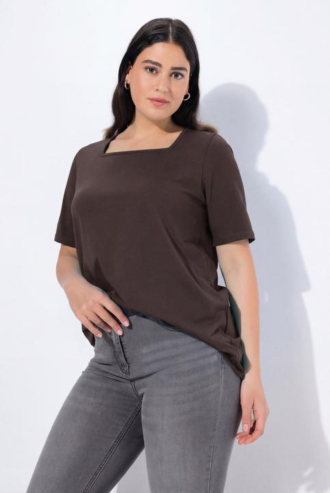Actual product image Ulla Popken Essential Square Neck Stretch Tee (42, 44)
