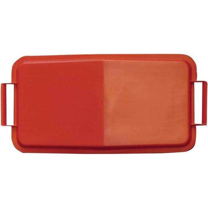 2x kaiserkraft Steckdeckel, mit 2 Handgriffen, Abfalleimer, Rot