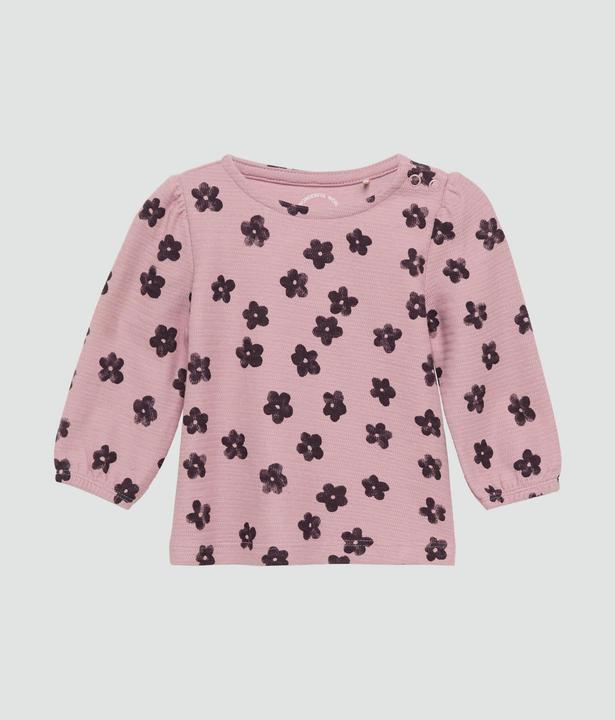 S.Oliver T-Shirt Ausgestelltes Longsleeve mit Struktur und All-over-Print (92)