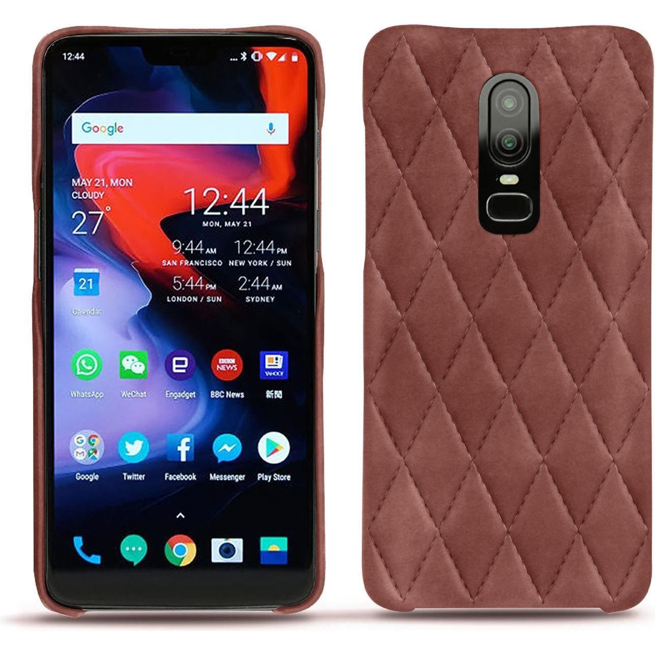 Noreve Lederschutzhülle (OnePlus 6), Smartphone Hülle, Rot