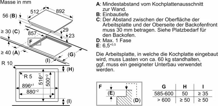 Image du produit Bosch Hausgeräte PXV901DV1E Serie 8 Induktionskochfeld 90 cm Schwarz