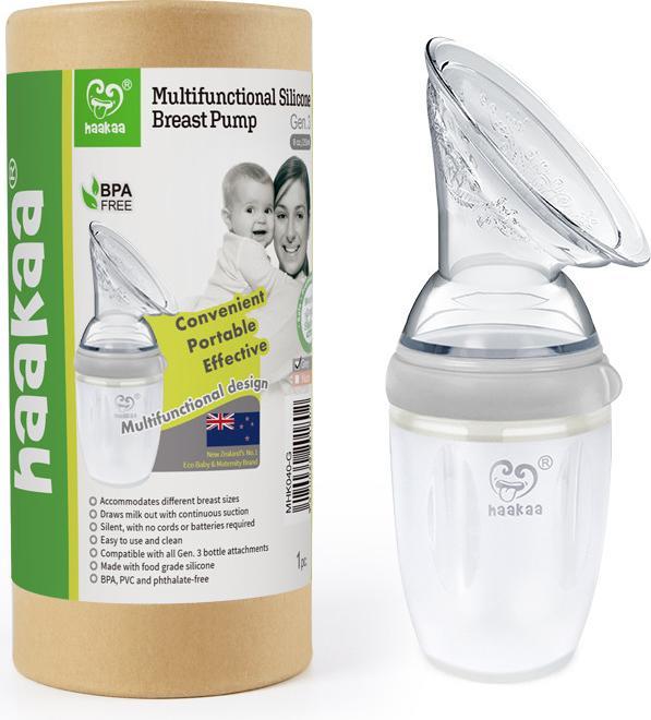 Actual product image Haakaa Generation 3 Multifunctional Breast Pump 250ml - Grey