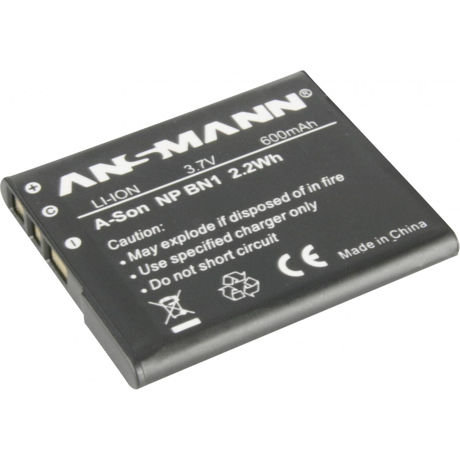 Ansmann A-Son NP-BN1 (Akku), Kamera Stromversorgung, Schwarz